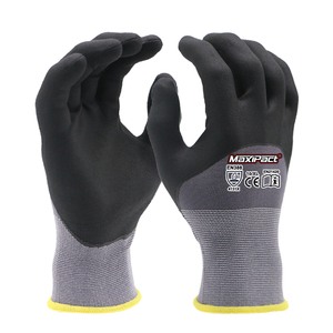 MaxiPact الصناعية 15 مقياس من النايلون سبانديكس رغوة النتريل مخصصة مغمورة باللون الأخضر قفازات العمل الشاقة للحدائق من أجل السلامة - Product Image 1