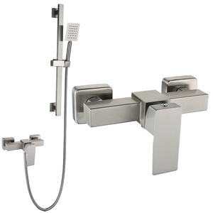 Four Sided Shower Faucet 304 Stainless Steel <b>Square</b> Rain Shower Head <b>Set</b> With Ceramic Valve Core Single Handle Mixing Valve - Product Image 4