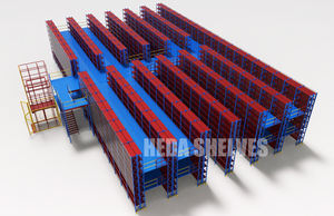 מערכת מדפים של פלטפורמת מזניין גדולה עם מדרגות לפתרון מחסן מערכת מתלים לרצפה בזניין - Product Image 2