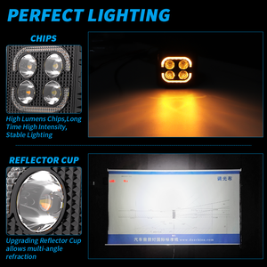 Nueva Luz de Trabajo LED Cuadrada DXZ BF3-A4 de 3 Pulgadas y 20W para Vehículos de Ingeniería, Camiones Todoterreno, Luces de Conducción/Proyector/Niebla/Advertencia - Product Image 4