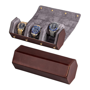 Du Lịch Sang Trọng Hộp Đồng Hồ Da Đồng Hồ Cuộn Trường Hợp Tùy Chỉnh Du Lịch Đồng Hồ Lưu Trữ Organizer Trường Hợp - Product Image 6