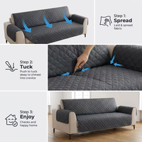 Housse de canapé matelassée imperméable pour animaux domestiques, chiens, avec dos antidérapant pour protéger les meubles de luxe, housses de canapé lavables
