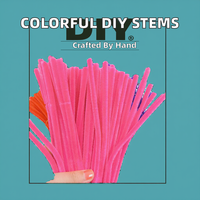 100 stuks 30cm Chenille Stengels Pijpreinigers Kinderen Pluche Educatief Speelgoed Kleurrijk Handgemaakt DIY Kruissteek Alphabet Patroon