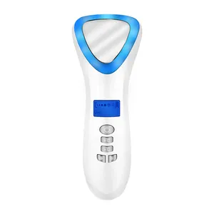 Wholesale Hot And Cold Face Massager Handheld Facial Massager Ion Therapy Led Light Machine Wave Stimulation Massage