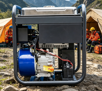 Générateur d'essence portable à châssis ouvert 5KW 5,5KVA Max 50Hz Démarrage électrique/à lanceur pour usage extérieur et construction