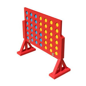 <strong>Large</strong> 26-Inch Outdoor and Indoor Wooden <strong>Connect</strong> <strong>4</strong> Game Set <strong>4</strong> in a Row Puzzle Intelligence Game with Coin Design - Product Image 4