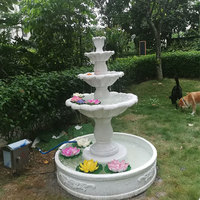 Fuente de Agua Decorativa de Fibra de Vidrio para Interiores con Luces LED, Fuente de Resina con Efecto de Cascada