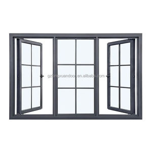 Fenêtre coulissante inclinable moderne Longxuan en aluminium antivol avec verre trempé et acier inoxydable pour appartement et hôtel - Product Image 1