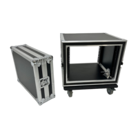 Flight case robuste 8U avec amortisseurs, fabriqué OEM/ODM, pour amplificateur, avec roulettes pivotantes avant/arrière, IP67, pour transport aérien
