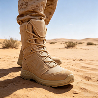 Bottes de combat imperméables de haute qualité pour hommes, respirantes, en daim et tissu Oxford, à lacets, non tissées, pour la chasse et les activités tactiques en extérieur