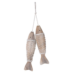 Decoración de pared con forma de pez de madera de Mystic Arts, estilo mediterráneo, adorno colgante para el hogar, decoración náutica de playa - Product Image 4