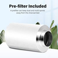 Filtre à charbon actif pour la culture hydroponique en intérieur, contrôle des odeurs, 6x16 pouces, pour utilisation en serre de culture