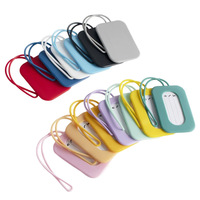 Étiquettes de bagages en silicone personnalisées de haute qualité CHINFAI, best-seller, étiquettes carrées imprimées durables avec logo