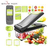 Nouvel arrivage Gadget de cuisine portable multifonctionnel Coupe-légumes et fruits Coupe-oignons en plastique facile à utiliser