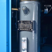 Compresseur d'air à vis silencieux et lubrifié, refroidi par air et alimenté en courant alternatif, faible niveau sonore (55-62 dB(A)), adapté à l'intérieur, avec réservoir d'air intégré