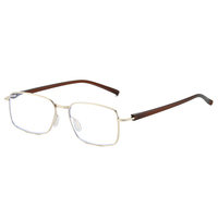 Lunettes de lecture rectangulaires unisexes H8901, 1 pièce, monture en métal, lunettes correctrices de la presbytie pour hommes et femmes, monture en verre
