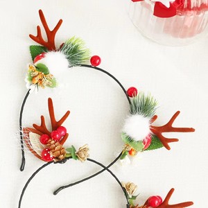 Nouveaux serre-têtes de Noël pour enfants, avec cornes de renne et oreilles d'elfe, accessoires capillaires pour bébés et enfants, thème Noël Navidad - Product Image 3