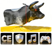 Easyfun Luxury Real Hair Rodeo Bull, machine de rodéo gonflable commerciale pour adultes, idéale pour les fêtes de rodéo et les locations de carnaval