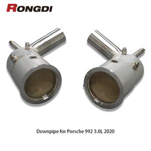 Collecteur d'échappement en acier inoxydable 304 haute performance pour <span class=keywords><strong>Porsche</strong></span> 992 3.0L 2020 avec bouclier thermique - Product Image 3