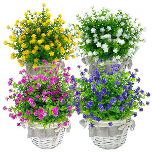 ช่อดอกไม้ประดิษฐ์ 30ซม.-100ซม. พลาสติกยูคาลิปตัสสีม่วง สำหรับตกแต่งบ้าน - Product Image 5