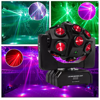 Projecteur LED RGBW IP65 18 LED avec faisceau laser, éclairage de scène 4-en-1 efficace pour bars et KTV