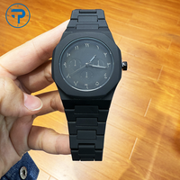 Montre de luxe pour homme 2025, noire, avec fonction Azan, pour la prière islamique, heure religieuse arabe