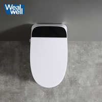 Toilet Pintar Otomatis Modern Satu Bagian dengan Bidet Elektrik, Toilet Perawatan Wanita yang Dapat Membersihkan Diri Sendiri