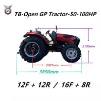 Tracteur à châssis plat Kesheng série TB 50-100 CV, longue durée de vie, adapté à divers sols et aux diverses attaches agricoles arrière