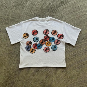 Camisetas Blancas de Algodón Personalizadas, Estilo Holgado, Impresión Serigrafiada, Lavadas, Corte Cuadrado, Impresión DTG, Camiseta Extra Grande para Hombre - Product Image 2