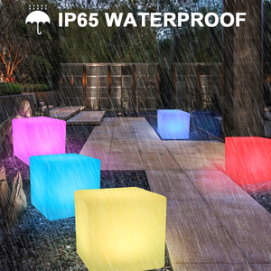 Cubo LED Luminoso de Plástico de 30 cm/11.8 Pulgadas, Mueble Moderno para Hogar, Bar, Exterior, Sala de Estar, Escuela, Taller y Hospital - Product Image 1