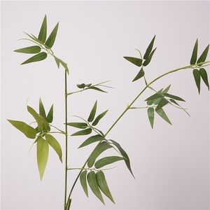 Feuilles de bambou artificielles de petite taille, décoration de style zen pour salle de thé, salon, maison, maison d'hôtes, accessoires de photographie, vente en gros - Product Image 3