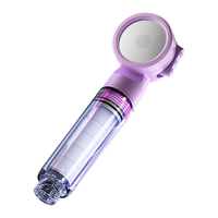 Portable universel économie d'eau pommeau de douche purificateur filtre haute pression Nickel finition pour hôtel toilette salle de douche utilisation de voyage