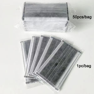 Masque facial jetable en carbone <span class=keywords><strong>anti</strong></span>-smog à 4 plis avec boucles d'oreilles, emballé individuellement en PE - Product Image 4