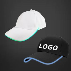 Promotion Fashion Cotton LED Baseball Cap with logo for Concert World Football Sport Fans Night Running Light <b>Hat</b> for Party Club - Product Image 1