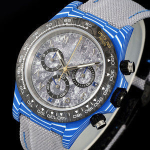 Exquisito Reloj <span class=keywords><strong>de</strong></span> Pulsera <span class=keywords><strong>de</strong></span> Carbono NTPT, Cronógrafo Redondo con Meteorito, Esqueleto Automático, Reloj Deportivo para Hombre - Product Image 3