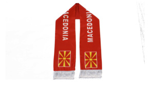 Écharpe Drapeau de la Macédoine en Gros, Produits Personnalisés pour Supporters de Football, Écharpe Drapeau National, Écharpes à Pompons, Châle - Product Image 2