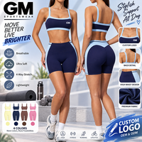 Ensemble de fitness GM Wholesale, 2 pièces, ensemble de yoga pour l'entraînement en plein air, effet sculptant, couleurs contrastées