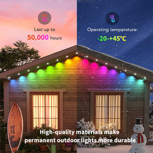 Guirlandes lumineuses de Noël décoratives pour l'<span class=keywords><strong>extérieur</strong></span>, de haute qualité, avec contrôle intelligent par application, RGB, permanentes, pour les avant-toits - Product Image 5