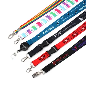 Excellent Quality China Supplier Odm Polyester Neck Keychain Ring RPET Lanyard Name Card