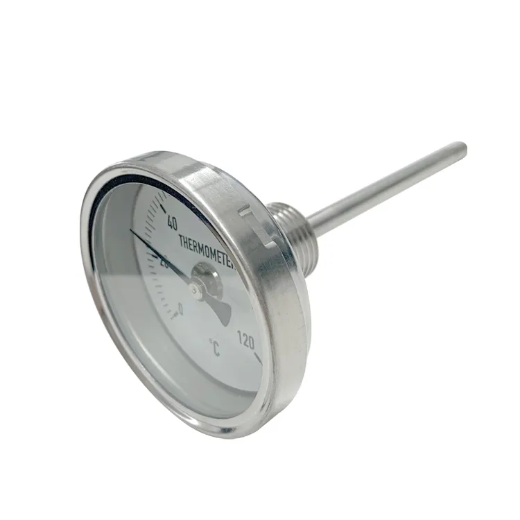 Thermomètre industriel à cadran bimétallique, jauge de température, tige de 50 cm