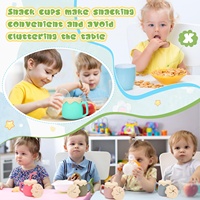Offre Spéciale : Tasse d'apprentissage 2-en-1 en silicone pour bébé avec 2 couvercles interchangeables (paille et bec verseur) pour enfants
