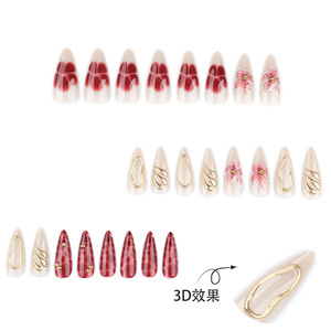 Support personnalisé pour vos propres designs et emballages – Nouveauté : Faux <span class=keywords><strong>ongles</strong></span> en amande à presser de haute qualité, art des <span class=keywords><strong>ongles</strong></span> 3D - Product Image 4