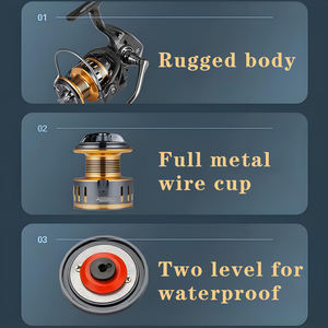 مصنع معالجة معالجة OEM بكرات صيد دوارة في المياه المالحة صلب مقاوم للصدأ 7 + 1BB بكرة غزل لصيد الأسماك البحرية بكرة معدنية - Product Image 3