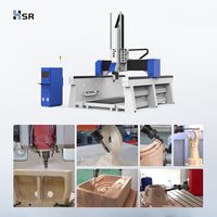Machine de fraisage CNC 5 axes HSR avec commande DSP, changeur d'outils automatique (ATC), moteur et engrenages pour mousse et bois, compatible Syntec