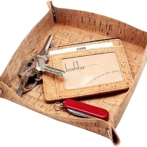 Custom Logo Fashion Cork <b>Storage</b> Tray Multipurpose Foldable Home Decorative Cork Organizer <b>Storage</b> Baskets - Product Image 1