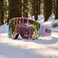 Masque de ski tout-terrain 2 pièces - Protection UV400, revêtement anti-buée, monture en TPU, masque de course coupe-vent