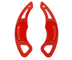 Cubierta de Extensión para Palanca de Cambios de Volante YIQIDA, Decoración de Fibra de Carbono para VW Golf 7/Lamando GTS/<span class=keywords><strong>POLO</strong></span> GTI, Rojo Brillante - Product Image 1