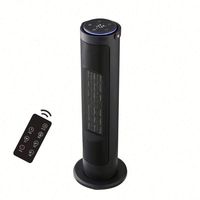 Affichage LED numérique portable d'intérieur Minuterie de 9 heures Tour de contrôle à distance Ventilateur de chauffage PTC