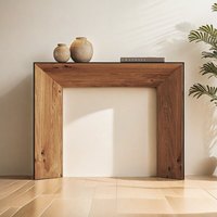 Console d'entrée style Wabi-sabi noire, meuble décoratif simple pour maison d'hôtes, rétro chinois du milieu du siècle, multifonctionnel