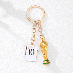 Porte-clés <span class=keywords><strong>mousqueton</strong></span> football en alliage de zinc, ornement suspendu en forme de trophée pour la Coupe des Nations 2026 États-Unis Canada Mexique, cadeau souvenir sportif - Product Image 6